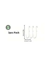 SHEIN Basic living 3Pcs Metal Hooks Pegboard Accessories Hook For Organizing Tools Kitchen Utensil in Pegboard,Pegboard Hooks Kit Pegboard J Hook Assortment,Garage Tool Storage Craft Hooks Pegboard (white) - White - View 10