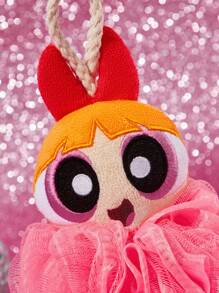 THE POWERPUFF GIRLS X SHEIN 1 件/3 件可爱 3D 沐浴球，超柔软起泡网状海绵，花朵/毛茛/泡泡 - 彩色 - 查看 6