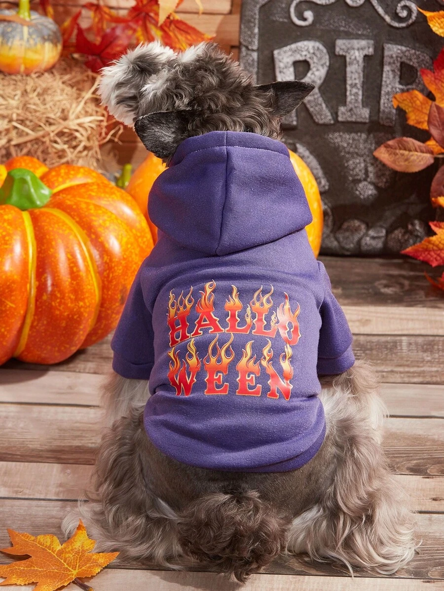 1pc Petsin Halloween Pet Printed Sweatshirt - Multicolor - View 1