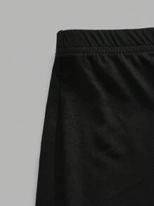 SHEIN EZwear 純色休閒短款緊身褲，適合夏秋季，女款緊身剪裁，適用於皮拉提斯健身房，黑色、淺粉色、白色 - 彩色 - 查看 10