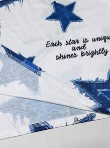 Manfinity Homme Men's Casual Star Graphic T-Shirt Set - White - View 4