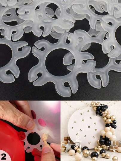 50pcs-Balloon Clips, Balloon Arch Frame Buckle, Balloon Connector Clip Holder For Decorating Balloon Arch Column Holder, Birthday Wedding Decoration, Reusable Plastic Balloon Clips With Multi-Purpose Ring Buckle For Wedding, Birthday, Party Decoration Balloon Arch,Valentine's Day Wedding, Birthday,Halloween Balloon Accessories, Christmas Decorations,Halloween Decor