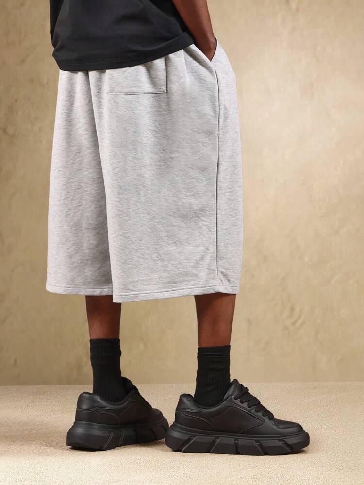 Bermudas de moletom oversized com cordão