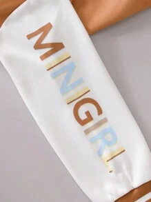 Casual Cute Capybara Print Young Girls Fleece Sweatshirt, Khaki Brown, Japanese Style, Front Pouch, Duck Print, Left Chest S Embroidery, Sleeve English Letter Print, Ribbed Collar & Cuffs & Hem, Long Sleeve Jacket, Suitable For Daily Wear, Outings, Travel, Vacation, Parties - Coffee Brown - View 4