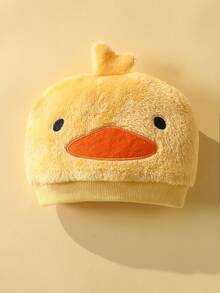 SHEIN 3pcs/Set Baby Boy Spring Outfit: Long Sleeve Cute Duck Print Jumpsuit + Hat + Socks Fall Winter - Yellow - View 5