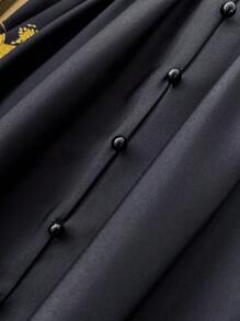 Rometta Never Out Of Style: Gothic Prep With A Wednesday Twist. Embrace Your Inner Shadow Dark Feminine Fashion. Plus Size Women's Popular Fashionable Versatile Thailand Maldives Travel Beach Resort Bohemian Floral Print Waist Cinched Round Neck Long Sleeve Flared Maxi Dress, Spring/Autumn/Winter Fall Cloth For Women