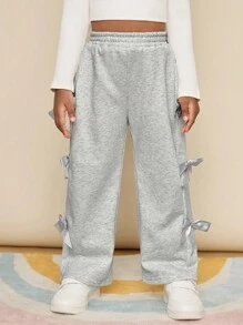 年轻女孩纯色宽松休闲运动裤