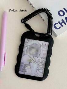 1/2 件带挂绳的纯色卡片套，适合学校学生、办公室返校使用的简易多用途卡片夹 - 彩色 - 查看 21