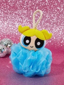 THE POWERPUFF GIRLS X SHEIN 1 件/3 件可爱 3D 沐浴球，超柔软起泡网状海绵，花朵/毛茛/泡泡 - 彩色 - 查看 4