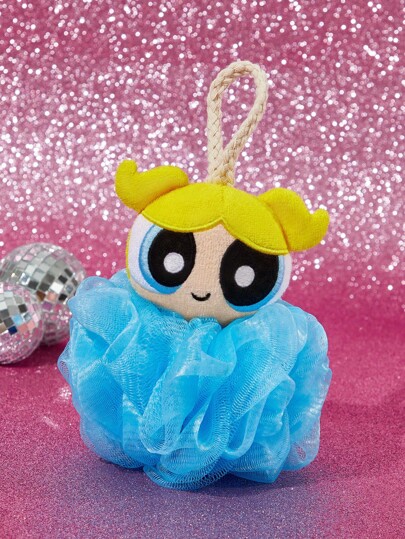 THE POWERPUFF GIRLS X SHEIN 1 قطعة / 3 قطع قنابل حمام 3D جميلة ، إسفنجة تنظيف مش ناعمة للغاية ، زهرة/زهرة البلسان/فقاقيع
