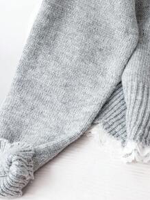 Franclia Fashionable Blogger-Inspired Lace-Up Sheer Loose Knit Cardigan, Chic European StyleWomen's Autumn Clothingautumn Fall Clothes For Women Fall Autumn Clothes Fall Outfits For Women Autumn Outfits For Women Fall Clothes Autumn Women  Fall Women Clothes Autumn Clothing Elegant Fashionable Casual Commuting Business Office Daily Leisure All-Match Temperament Urban Teacher Professional Attire - Light Grey - View 8