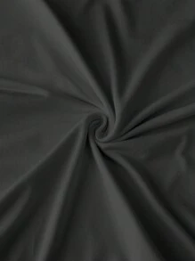 INAWLY DM-001 加大码圆领短袖T恤，简约时尚，适合夏季 - 深灰色 - 查看 3