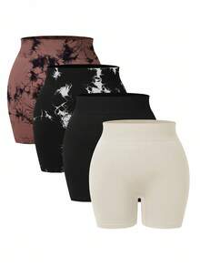 Easithlete Shorts esportivos casuais lisos e estampados plus size