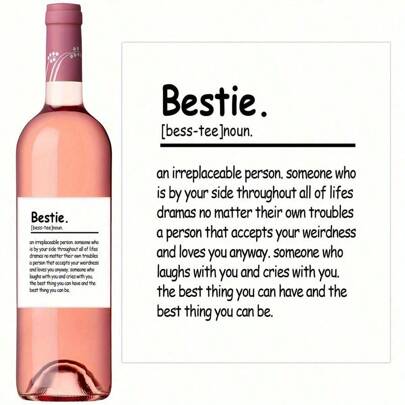 2pcs, Funny Happy Birthday Bottle Label, Wine Labels Self-Adhesive For Wine, Suitable For Men And Woman, Bestie Sister Friendship Gift For Women Lady, Birthday Gift Wine Bottle Stickers For Friends, Cheap Stuff, Weird Stuff, Cute Aesthetic Stuff, Cool Gadgets, Unusual Items