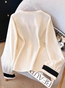 Franclia V领休闲通勤简约女式衬衫