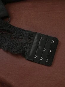 SHEIN 2 pièces Ensemble de soutien-gorge avec armatures en dentelle confortable et sans couture, tailles grandes, pour femmes. Ensemble de soutien-gorge push-up, rehaussant - Multicolore - Voir 4