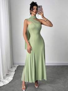 Firerie Women's New Casual Elegant Mint Green Ribbon Backless Dress, There Are Three Ways To Wear It, You Can Match It With Different Outfits, Suitable For Daily Casual Outings, Beach Vacations, Garden Parties And Other Occasions/Pride Outfits Women/Acation Outfits Woman/Birthday Dress/Teacher Outfits For Women