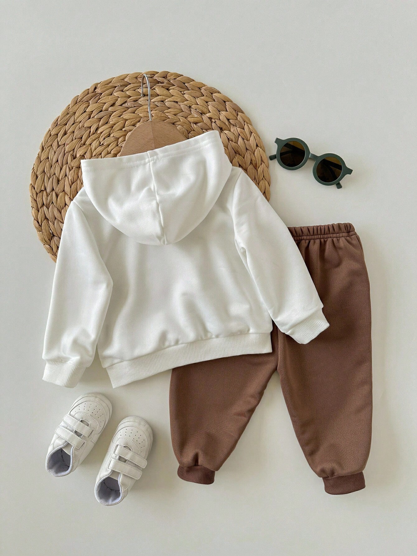 مجموعة بلوزة كنزة بغطاء رأس وبنطلون جوجر للأطفال ا...