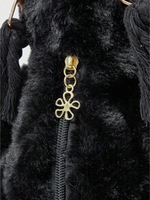 ROMWE Grunge Punk Black Rabbit Shaped Cartoon Cute & Creative Fashion Backpack For Women - Black - View 7