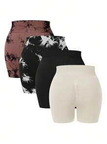 Easithlete Shorts esportivos casuais lisos e estampados plus size