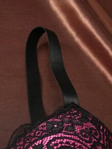 SHEIN 2 pièces Ensemble de soutien-gorge avec armatures en dentelle confortable et sans couture, tailles grandes, pour femmes. Ensemble de soutien-gorge push-up, rehaussant - Multicolore - Voir 5