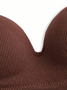 SHEIN Sports 简约无缝舒适运动文胸 - 彩色 - 查看 8