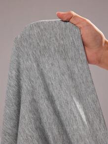 Rustia 大码女式休闲宽松阔腿运动裤，百搭美式街头风 - 灰色 - 查看 7