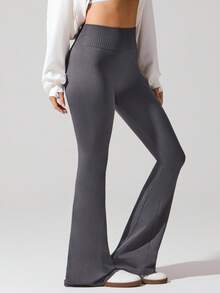 Fluxe High Elastic Flared Yoga Pants For Women, High Waist Lifting Slimming Bootcut Yoga Leggings