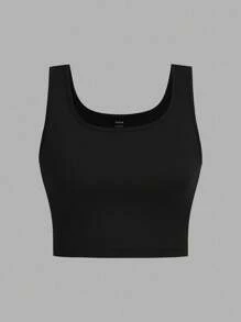 SHEIN EZwear 3件套 女士黑色、黄色、粉色短款紧身休闲吊带背心，适合夏季穿着 - 彩色 - 查看 5