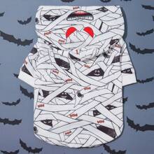 PETSIN 1 pièce Sweat-shirt à capuche pour animaux de compagnie avec citrouille et araignée pour Halloween - Multicolore - Voir 3