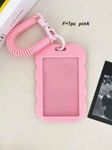 1/2 件带挂绳的纯色卡片套，适合学校学生、办公室返校使用的简易多用途卡片夹 - 彩色 - 查看 19