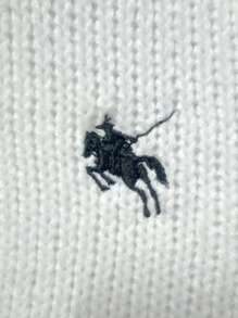 SHEIN BASICS 休閒極簡學院風復古刺繡馬標誌女款毛衣，適合秋冬，校園與辦公室穿搭上衣，白色與黑色 - 彩色 - 查看 6