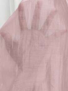 Chiquease 高端休闲度假透明衬衫，带蝴蝶结装饰 - 淺粉色 - 查看 8