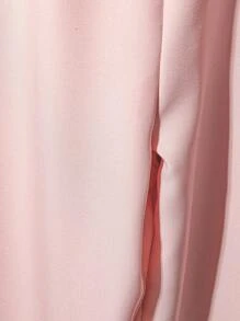 SHEIN Clasi Elegant volanger med fyrkantig krage, ärmlös, passande jumpsuit för kvinnor - Rosa - Visa 5