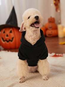 PETSIN 1pc Pet Halloween Jurassic Dinosaur Hooded Sweatshirt - Multicolor - View 2