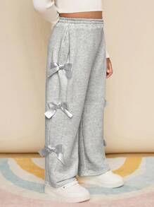 年轻女孩纯色宽松休闲运动裤