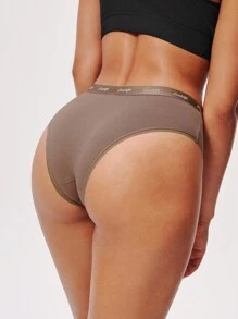 LUVLETTE 3 条装中腰透气基本款棉质女士内衣套装 - 大地色系，也适合少女、幼儿和儿童 - 彩色 - 查看 4