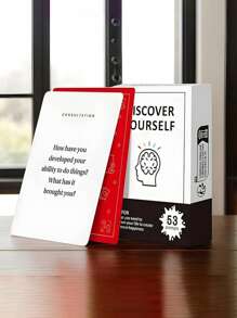 1 副自我发现卡牌，家庭聚会棋盘游戏活动，社交对话、派对、课堂活动的励志道具