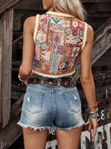 LanaWest 女士优雅休闲通勤度假无袖薄夹克 - 彩色 - 查看 2