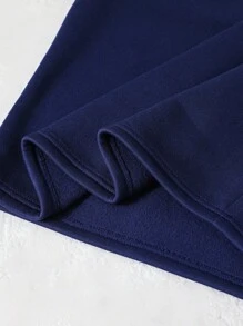 SHEIN 2 件套青少年休闲纯色印花 Polo 衫和裤子套装，百搭舒适，适合通勤、上学、日常、旅行、运动、派对、春夏季 - 彩色 - 查看 5