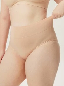 LUVLETTE Plus 3-Pack Airy Cotton Basics High-Waist Briefs Women Underwear Panties Set-Earthy Comfort - Multicolor - View 7