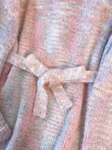 Franclia 女士秋冬新款高端大气宽松显瘦休闲法式优雅百搭气质设计感温柔约会长袖毛衣裙（图案随机） - 彩色 - 查看 5