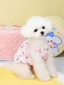 PETSIN Pink Lightweight Breathable Cute Sweet Style New Dog Dress, Leash Friendly, Popular In Europe And America, Spring/Summer Pet Dress - Pink - View 6