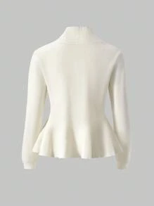SHEIN Unity Winter Women, New Unique Elegant Sweater, High-Quality Casual Knitted Pullover For Autumn Fall - Apricot - View 2