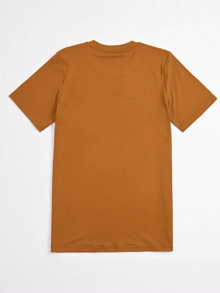 SHEIN LUNE 音乐节印花圆领女式 T 恤 乡村女孩穿着靴子做图案 T 恤女式上衣 - 駝色 - 查看 2