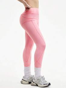 Eassivo Eassivo 女士纯色高腰休闲运动紧身裤