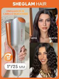 SHEGLAM HAIR Beach Babe Hair Waver, Ionic Hair Waver, Waver Curling Iron, rizador de cabello de 2 barriles con anti-escaldaduras, 50 millones de iones y 10 minutos de onda rápida, temporizador inteligente y temperaturas ajustables, herramienta para el cabello fácil de usar para mujeres - Enchufe de la UE Graduación Cumpleaños Día festivo Summer Caer Autumn Y2K Elegante Moda Mujer Constituir Cosmético Fiesta Playa Viajar Cámping Al aire libre Escuela Campus Viaje Festivales Decoración Regalo Presente Rosa Chica Cosplay Mejor Color Encanto Onda rosa bigudí cuidado del cabello wafflera para el cabello Perfume