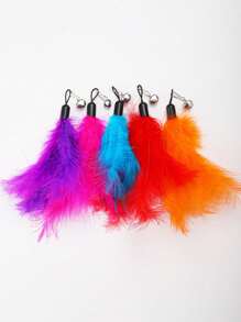 PETSIN 1 Powerful Suction Cup Cat Toy With A Cute Cat Head Shape, Self-Entertaining And Amusing For Cats, Detachable, Can Be Held, Can Ads A Long Rod Steel Wire Cat Toy, Replaceable Feather With Bell Pet Toy, Cat Toy, Pet Supplies - Multicolor - View 26