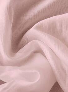 Chiquease 高端休闲度假透明衬衫，带蝴蝶结装饰 - 淺粉色 - 查看 5