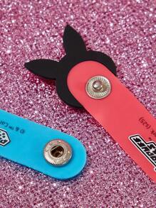 THE POWERPUFF GIRLS X SHEIN 1pc /2pcs /3pcs Blossom, Bubbles, Buttercup Pattern Data Cable Storage Clip Travel Earphone Charging Cable Organizing Clip Home Multi-Functional Cute Winding Cable Organizer,Y2K